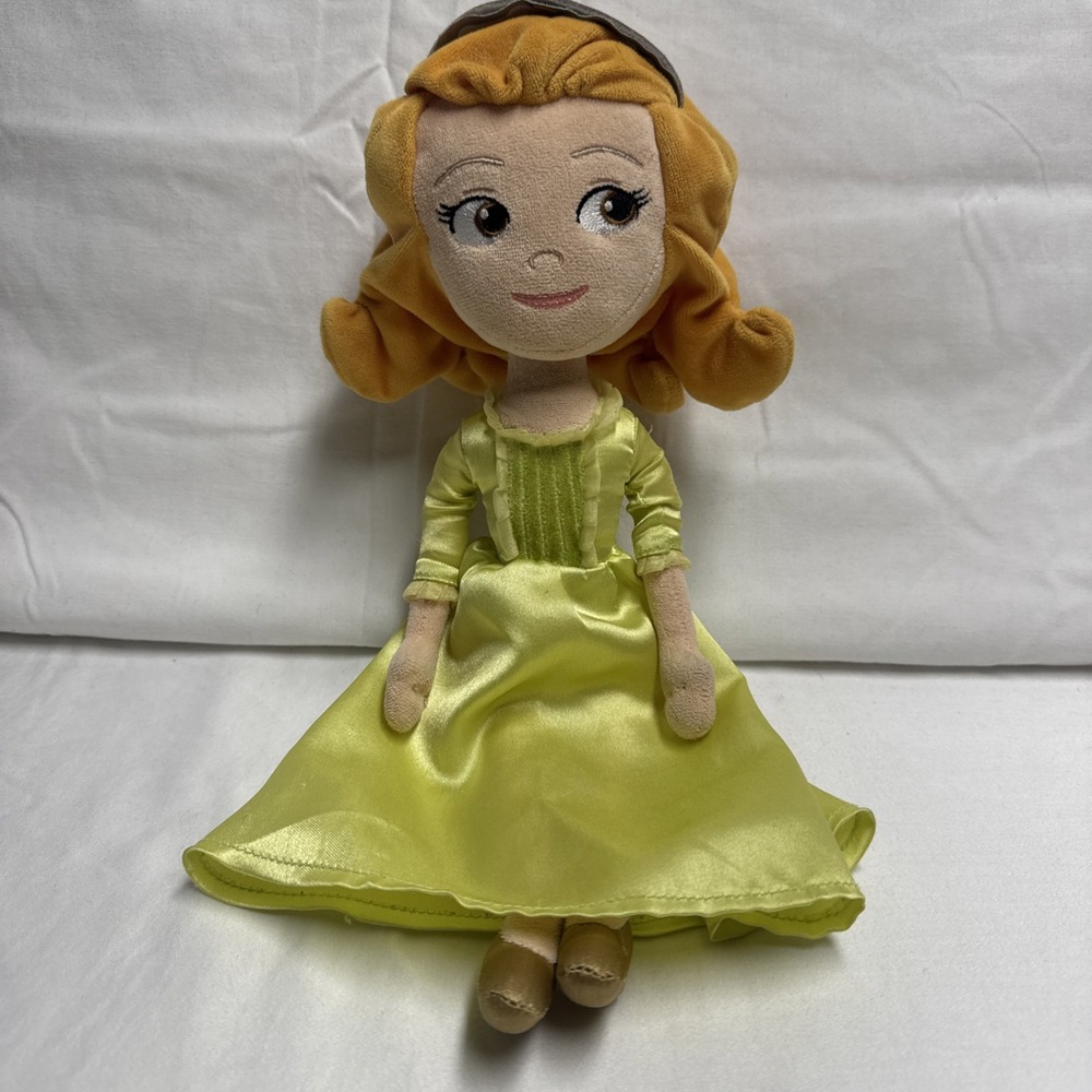 Disney Princess Amber Sofia the First Green Velvet Dress Plush Doll 13"